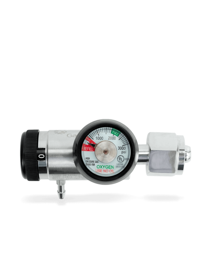 Mini Regulador de Oxigênio Com Fluxômetro Tipo Click 15LPM